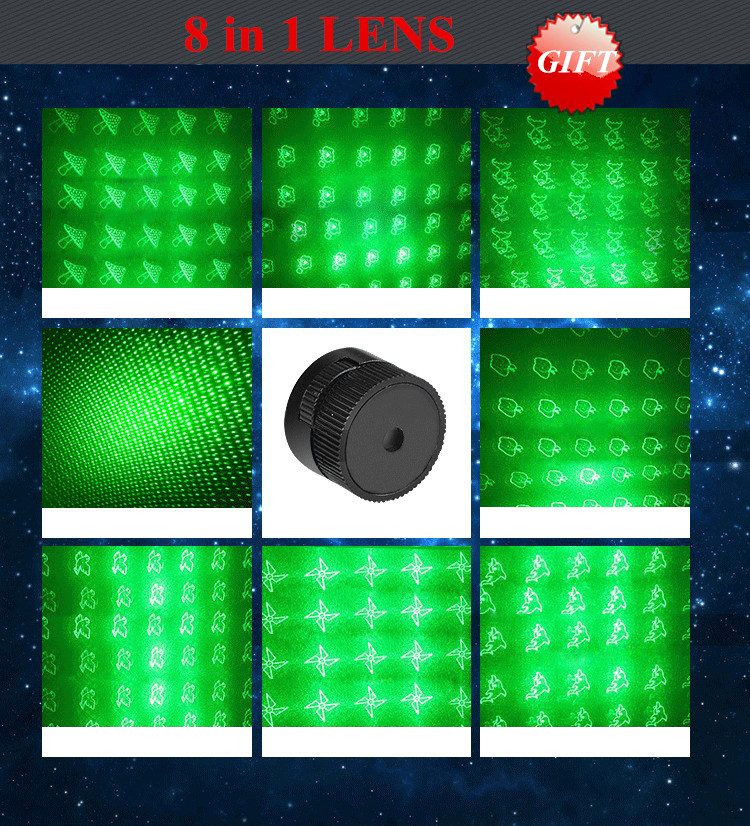 green laser light flashlight 8w