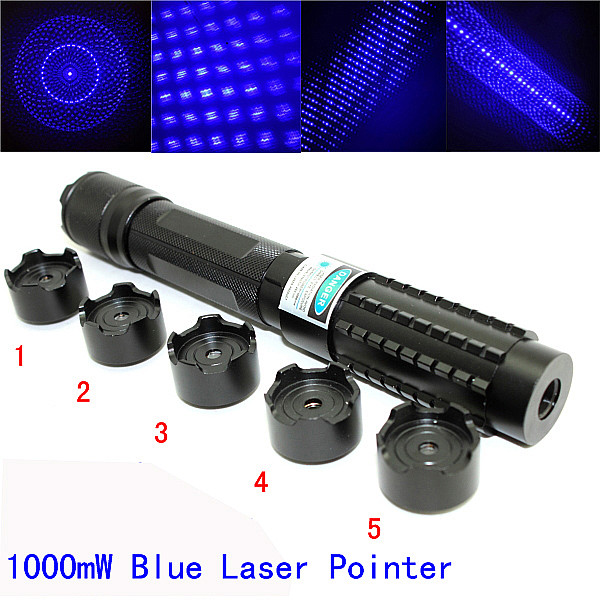 adjustable 1000mw blue laser pointer flashlight